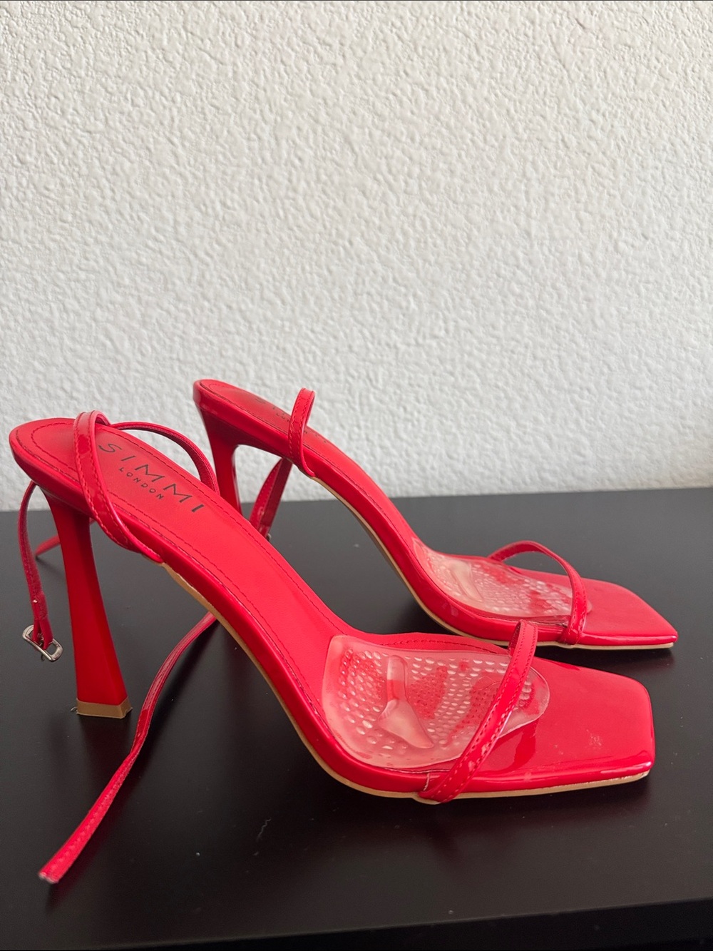 S.MI Red Strappy High Heel Sandals